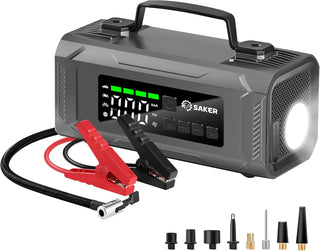 Saker Jump Starter with Air Compressor 6-in-1 Multifunctional