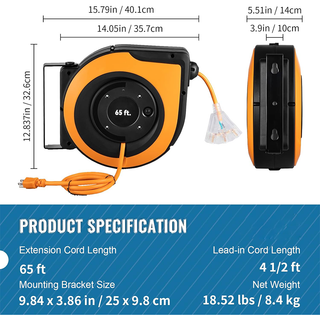 Saker Retractable Cord Reel