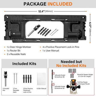 Saker Door Hinge Mortiser Hinge Installation Kit