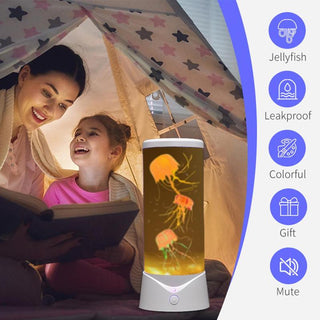 Sakerplus Portable Mini Round Jellyfish Lamp