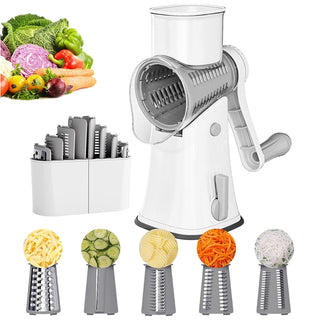 Sakerplus 5 in 1 Rotary Cheese Grater Shredder