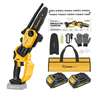 SakerPlus Mini Chainsaw,6 Inch Mini Chainsaw Adjustable Angle