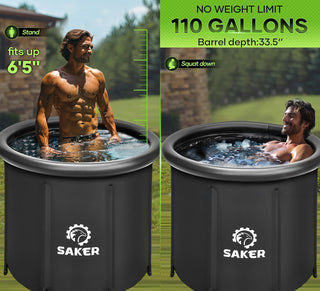 SAKER® Huge 110 Gal Ice Bath Tub for Athletes