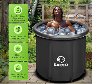 SAKER® Huge 110 Gal Ice Bath Tub for Athletes