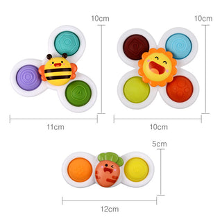 Saker 3PCS Suction Cup Spinner Toys