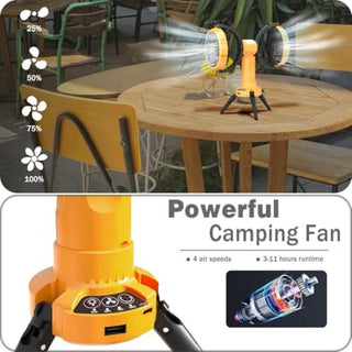 Saker Double-Headed Foldable Outdoor Fan