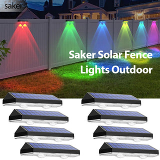 SAKER Solar Wall Lights Outdoor, Modern Solar Sconce Lights