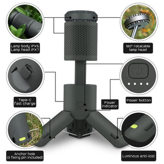 Sakerplus Outdoor Telescopic Camping Light