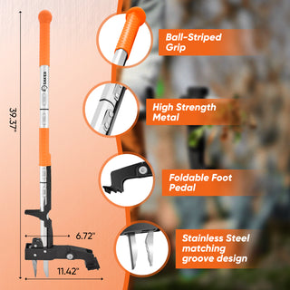 Sakerplus Weed Puller Tool Stand Up Heavy Duty Garden Tool