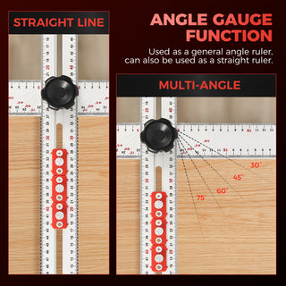 Accurate Hole Position Marker - SAKER® 4 in 1 Drilling Positioning Ruler