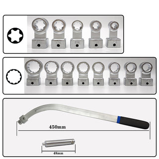 Sakerplus 15Pcs Universal Belt Tensioner Pulley Tool Kit