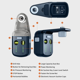 SAKER® 3-in-1 Laser Level Tool with Drill Dust Collector