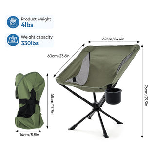 Saker Folding Swivel Camping Chair