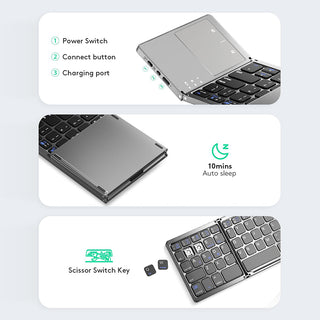 Saker Wireless Bluetooth Keyboard with Touchpad