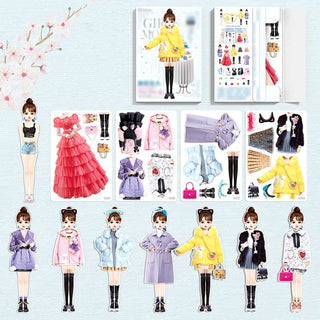 2024 New Magnetic Princess Dress Up Paper Doll