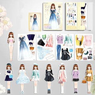 2024 New Magnetic Princess Dress Up Paper Doll